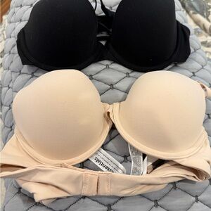Essentials Black and Petal Pink Bra Set
